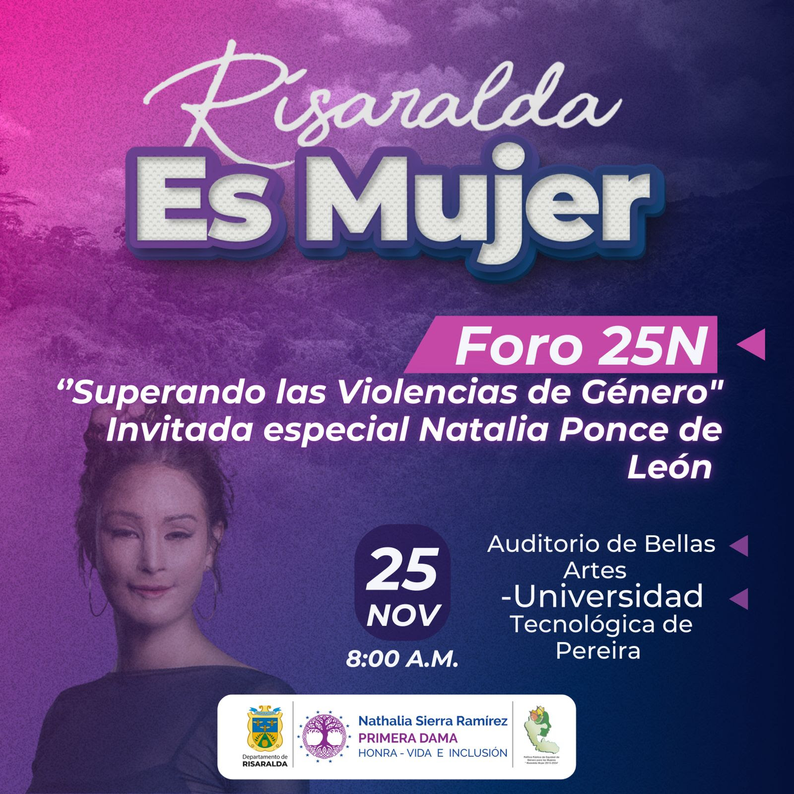Lee más sobre el artículo Natalia Ponce de León cerrará la agenda de eventos especiales para conmemorar el Día Internacional de la Eliminación de la Violencia Contra la Mujer